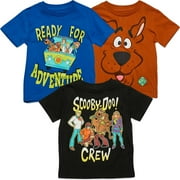 Scooby-Doo Big Boys 3-Pack T-Shirts Blue Black Brown