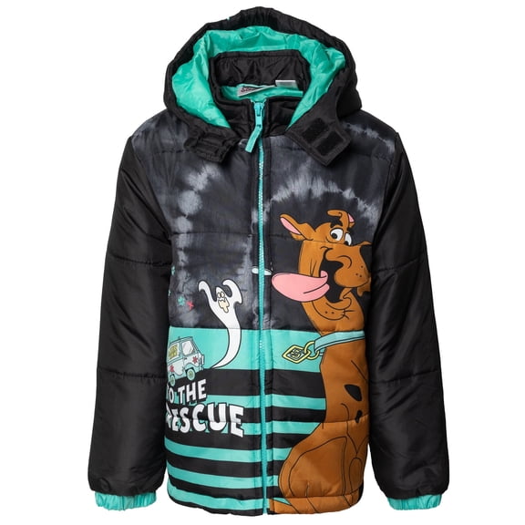 Scooby-Doo Scooby Doo Big Boys Zip Up Puffer Jacket Little Kid to Big Kid