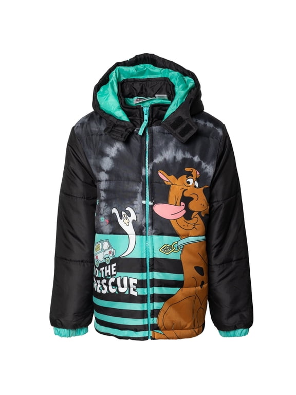 Scooby Doo Big Boys Zip Up Puffer Jacket Little Kid to Big Kid