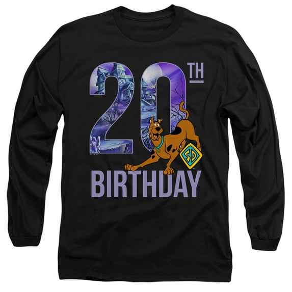 Scooby-Doo Scooby-Doo Birthday Unisex Adult Long-Sleeve T Shirt, Scooby-Doo Birthday, Medium