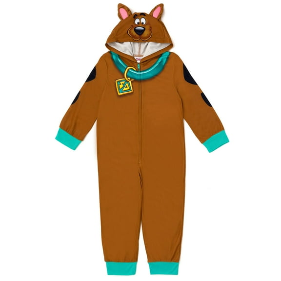 Scooby-Doo Scooby Doo Fleece Zip Up Cosplay Pajama Coverall Toddler to Big Kid