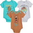 thumbnail image 1 of Scooby-Doo Scooby Doo Infant Baby Boys 3 Pack Bodysuits Newborn to Infant, 1 of 5