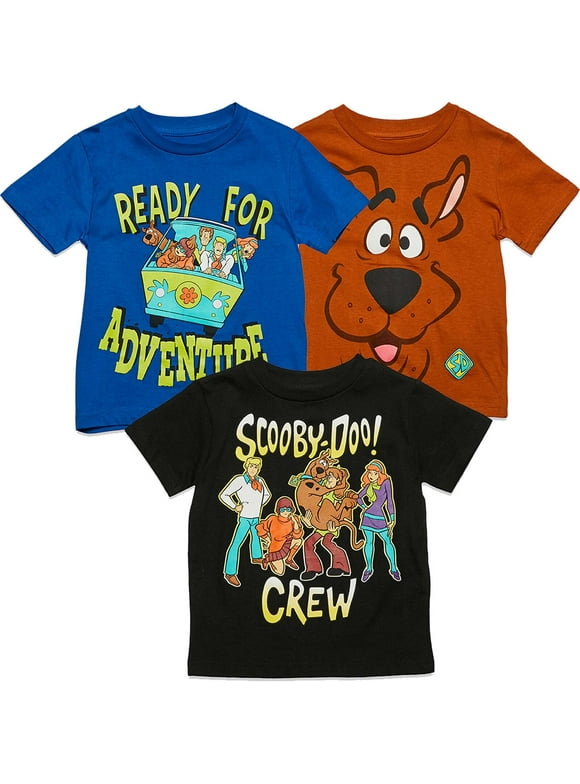 Scooby-Doo Scooby Doo Little Boys 3 Pack Graphic T-Shirts Multicolored 7-8