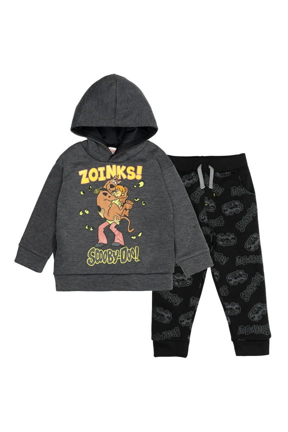 Scooby Doo Toddler Boys Fleece Hoodie & Pants Charcoal Heather Grey / Black 5T