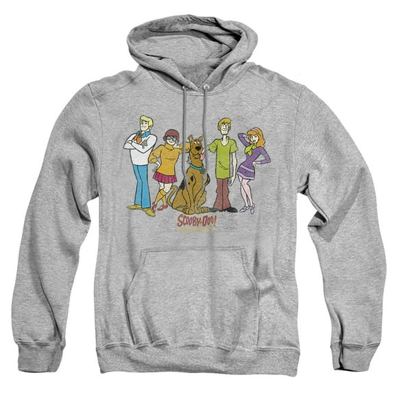 Scooby Doo Scooby Gang Unisex Adult Pull-Over Heather Hoodie, Small, Athletic Heather