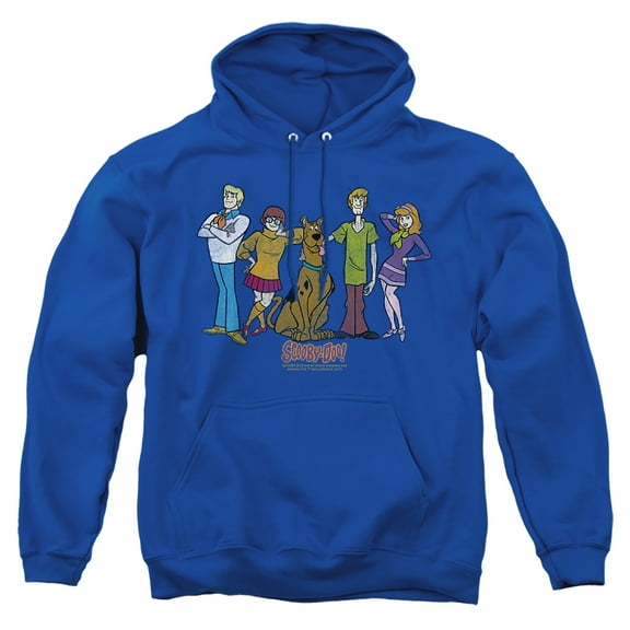 Scooby Doo Scooby Gang Unisex Adult Pull-Over Heather Hoodie, Small, Royal