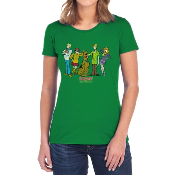Scooby Doo Scooby Gang Women's T Shirt (X-Large) Kelly Green