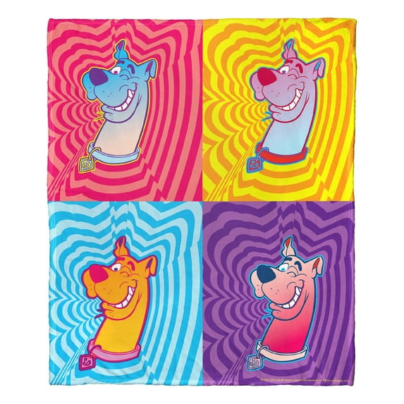 Scooby Doo, Scooby Geometrics Aggretsuko Comics Silk Touch Throw Blanket, 50" x 60"