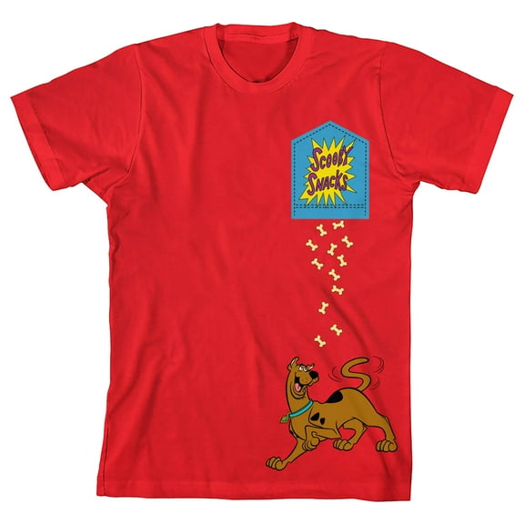 Scooby Doo Scooby Snacks Boy's Red T-shirt-Medium