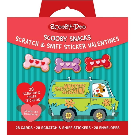 Scooby-Doo: Scooby Snacks Scratch & Sniff Sticker Valentines: School Valentines, (Paperback)