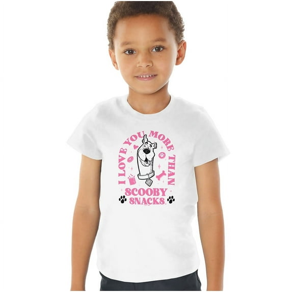Scooby Doo Scooby Snacks Valentine Kids T Shirt (4) for Toddler Boys and Girls, White