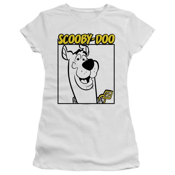 Scooby Doo Scooby Square Junior Women's T-Shirt Sheer White