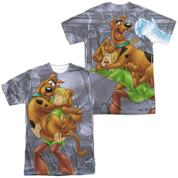 Scooby Doo Scooby and Shaggy Unisex Adult Sublimated Costume T Shirt (Front/Back), 3X-Large Multicolor