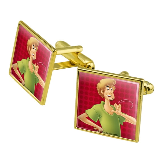 Scooby-Doo Shaggy Character Square Cufflink Set - Silver or Gold