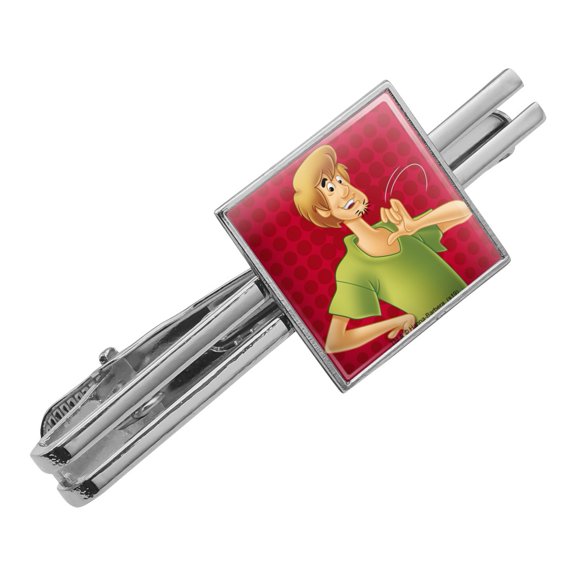 Scooby-Doo Shaggy Character Square Tie Bar Clip Clasp Tack- Silver or Gold