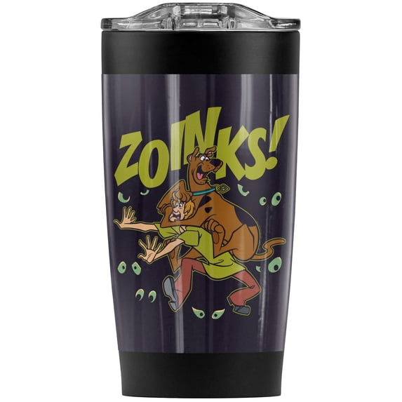 Scooby Doo Shaggy Zoinks Stainless Steel Tumbler 20 oz Coffee Travel Mug/Cup, Vacuum Insulated & Double Wall with Leakproof Sliding Lid | Great for Hot Drinks and Cold Beverages
