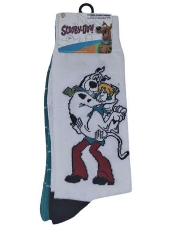 Shaggy and Scooby Crew Socks, White, 2-Pair Pack