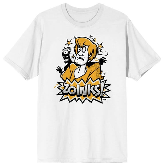 Scooby Doo Shaggy and Zoinks Men's White Graphic Tee - L