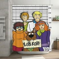 Scooby Doo Shower Curtain, Lovely Cartoon Shower Curtains Set for Kids Boys Girls College Dorm Bathroom, Waterproof Restroom Bathtub Decor Accessories with 12 Hooks 72X72 Inch Iron