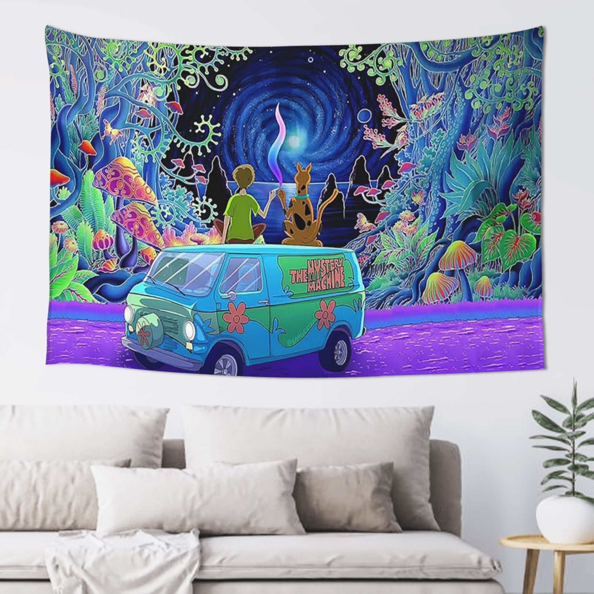 Scooby-Doo Sky Tapestry 60*40 Inch Decor Wall Hanging Art Tapestries Mural Banner For Bedroom Livingroom Dormitory