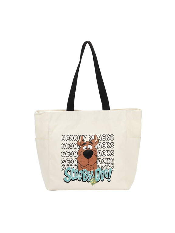 Scooby-Doo Snacks Print Tote Bag, 15.5-Inch for Adult Fans