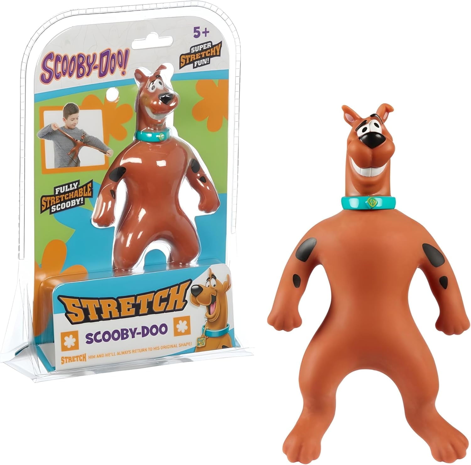Scooby-Doo! Stretchable Action Figure - Stretch, Pull, and Twist Scooby - Collectible, Stretchy Fun - for Ages 5 Years and Over - 12 inches - 1 ct (Pack of 1)