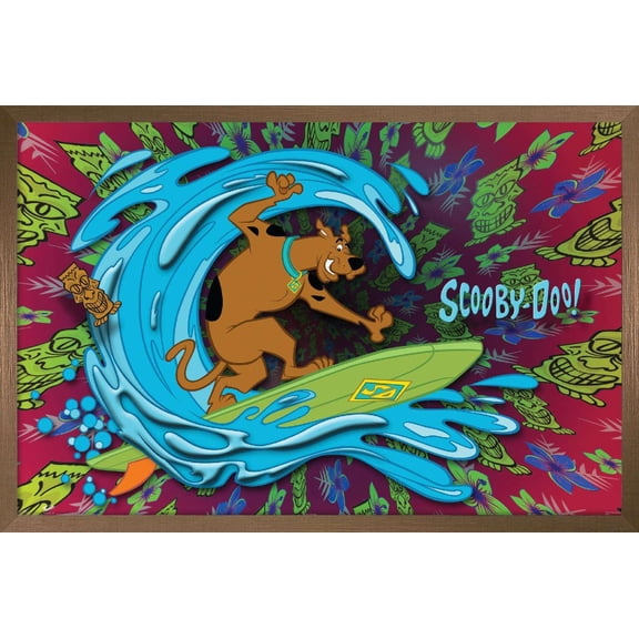 Scooby-Doo - Surf Wall Poster, 22.375" x 34", Framed