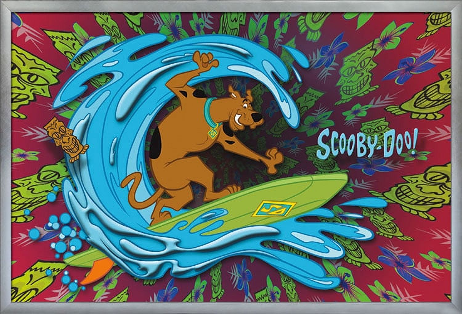 Scooby-Doo - Surf Wall Poster, 22.375" x 34", Framed