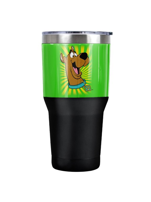 Scooby-Doo T-Shirt Stainless Steel Tumbler 30 oz Coffee Travel Cup, Vacuum Insulated & Double Wall with Leakproof Sliding Lid