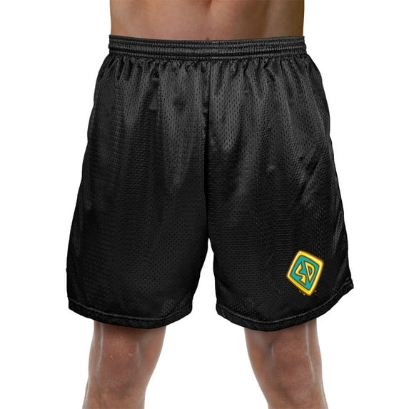 Scooby Doo! Tag Mens Lined Mesh Shorts, Black, X-Large