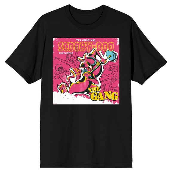 Scooby-Doo The Bang Concert Poster Crew Neck Short Sleeve Women's Black T-shirt-XXL