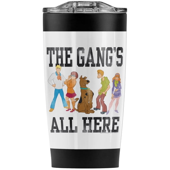 Scooby Doo The Gang Stainless Steel Tumbler 20 oz Coffee Travel Mug/Cup, Vacuum Insulated & Double Wall with Leakproof Sliding Lid | Great for Hot Drinks and Cold Beverages