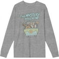 thumbnail image 1 of Scooby Doo The Mystery Machine Adult Heather Gray Crew Neck Long Sleeve Tee-Large, 1 of 3