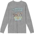 thumbnail image 1 of Scooby Doo The Mystery Machine Adult Heather Gray Crew Neck Long Sleeve Tee-Medium, 1 of 6