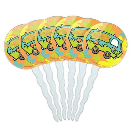 Scooby-Doo The Mystery Machine Cupcake Picks Toppers Decoration Set of 6