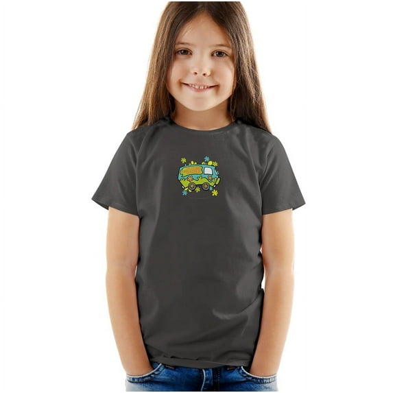 Scooby-Doo The Mystery Machine Kids T Shirt (2) for Youth Toddler Boys and Girls, Charcoal
