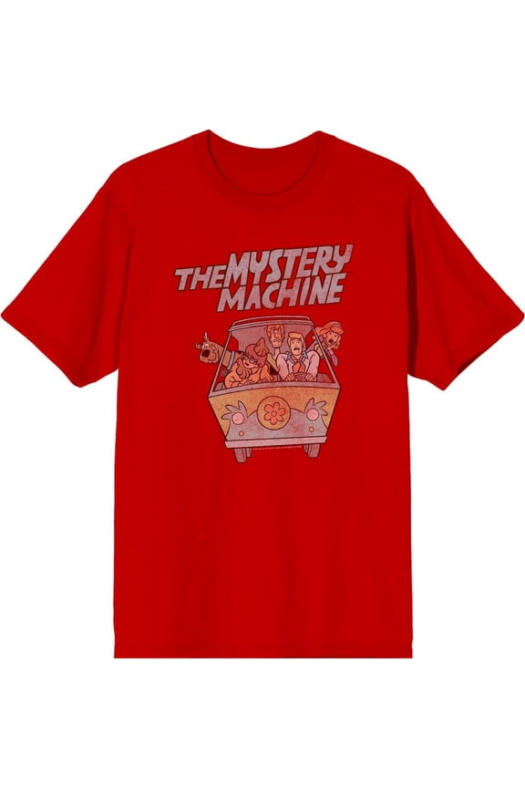 Scooby Doo The Mystery Machine Men's Red Crew Neck Short Sleeve Tee-XXL