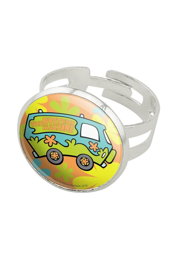 Scooby-Doo The Mystery Machine Silver Plated Adjustable Novelty Ring