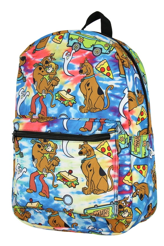 Scooby Doo Themed Allover Design Tie Dye Travel Laptop Backpack
