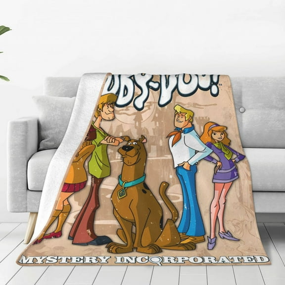 Scooby-Doo Throw Blanket Couch Bed Sofa Soft Lightweight Warm Cozy Flannel Fleece Bed Blanket For Kids Adults Gift Multiple Sizes Available 80"X60"