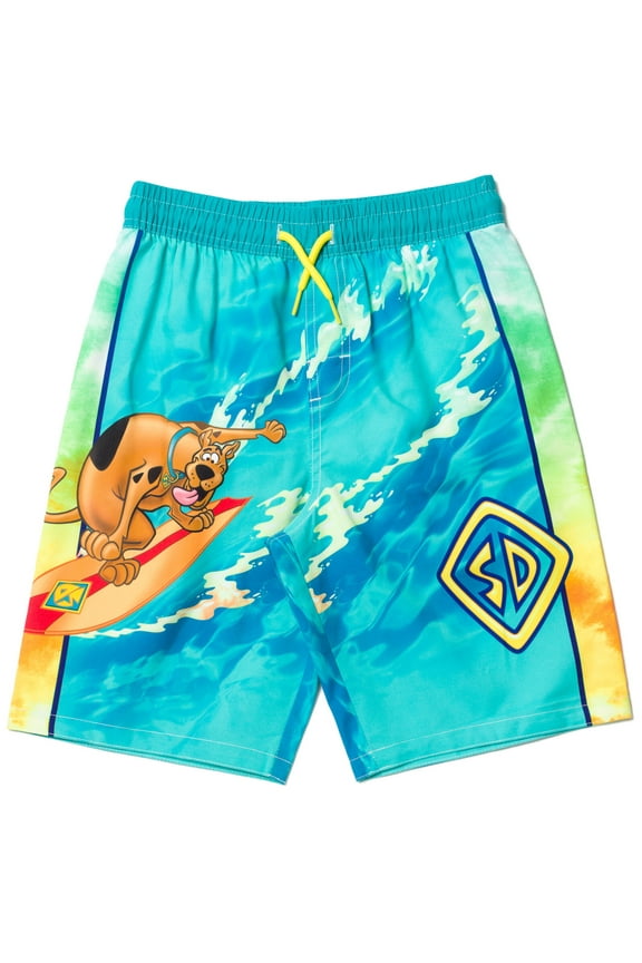 Scooby Doo Toddler Boys Swim Trunks Bathing Suit Blue 2T