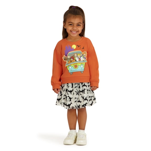 Scooby Doo Toddler Girls 3 Piece Tutu Skirt Set, Sizes 12M-5T
