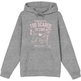 thumbnail image 1 of Scooby-Doo Too Scared To Care Adult Heather Gray Long Sleeve Hoodie-XXL, 1 of 6