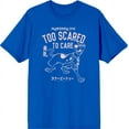 thumbnail image 1 of Scooby-Doo Too Scared To Care Men's Blue Crew Neck Short Sleeve Tee-XXL, 1 of 1