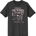 thumbnail image 1 of Scooby-Doo Too Scared To Care Men's Charcoal Crew Neck Short Sleeve Tee-3XL, 1 of 2