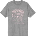 thumbnail image 1 of Scooby-Doo Too Scared To Care Men's Heather Gray Crew Neck Short Sleeve Tee-Medium, 1 of 2