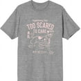 thumbnail image 1 of Scooby-Doo Too Scared To Care Men's Heather Gray Crew Neck Short Sleeve Tee-Medium, 1 of 6