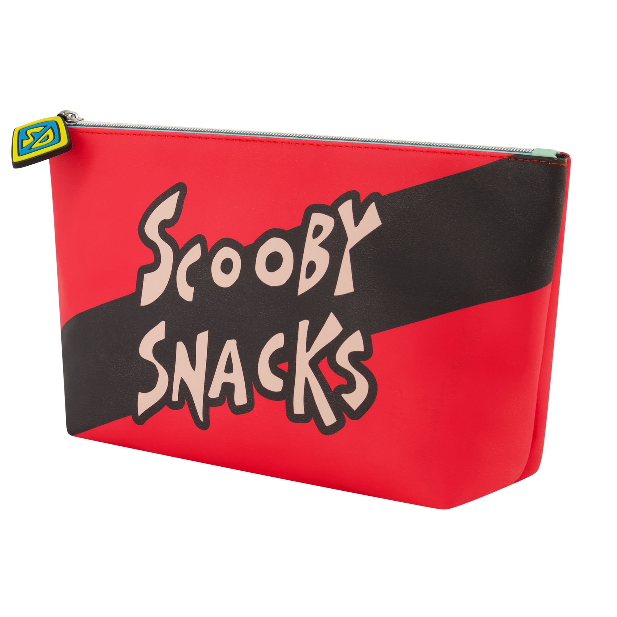 Scooby Doo Travel Makeup Bag, Trapezoid Cosmetic Organizer Pouch for Women, Red
