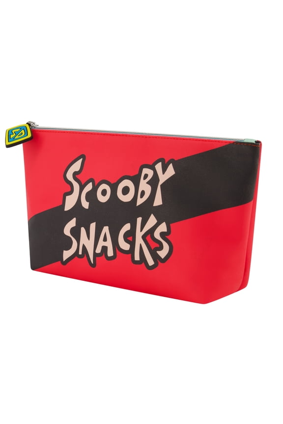 Scooby Doo Travel Makeup Bag, Trapezoid Cosmetic Organizer Pouch for Women, Red