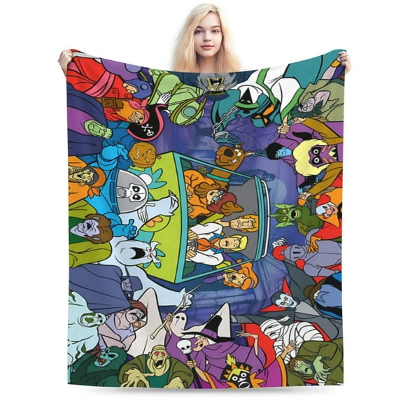 Scooby-Doo Ultra-Soft Micro Fleece Blanket Cozy Blanket Thick Warm Plush Throw Blanket Sofa Cushion, Warm Flannel Blanket For Living Room Bedroom 60"X50"